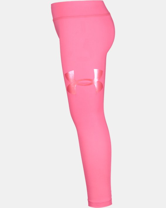 Girls' Pre-School UA Stealth Logo Leggings, Pink, pdpMainDesktop image number 1